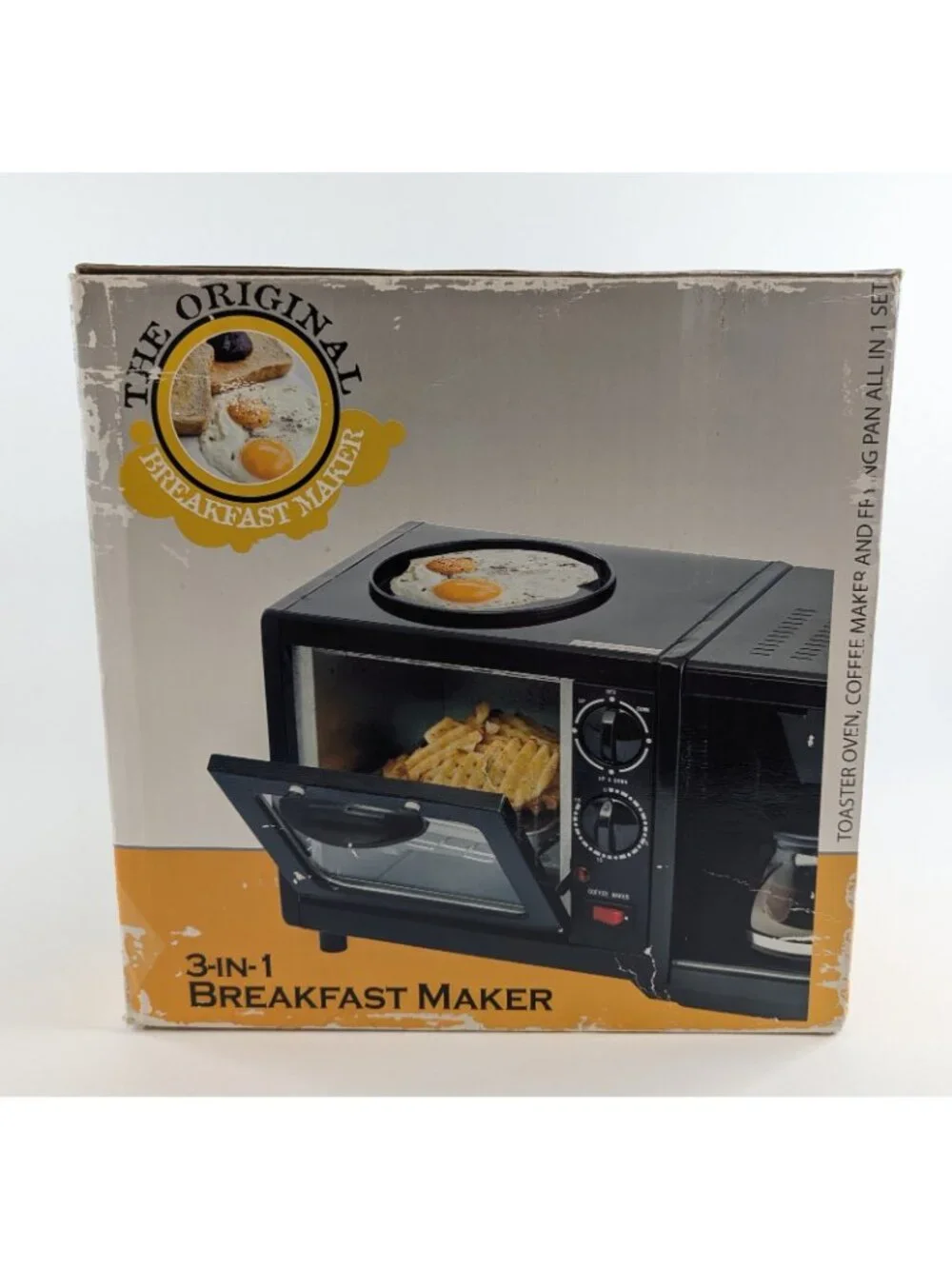 The Original Breakfast Maker 3-in-1 Toaster Oven, Coffee Maker & Frying Pan NEW